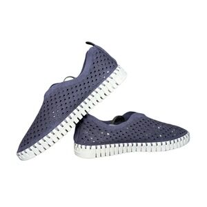 Ilse Jacobsen Hornbaek Lavender Perforated Slip On Sneakers Womens Size 8.5
